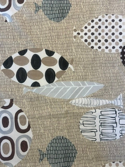 Designers Guild - Waterloo Grey & Ecru - 100% Cotton - 138cm