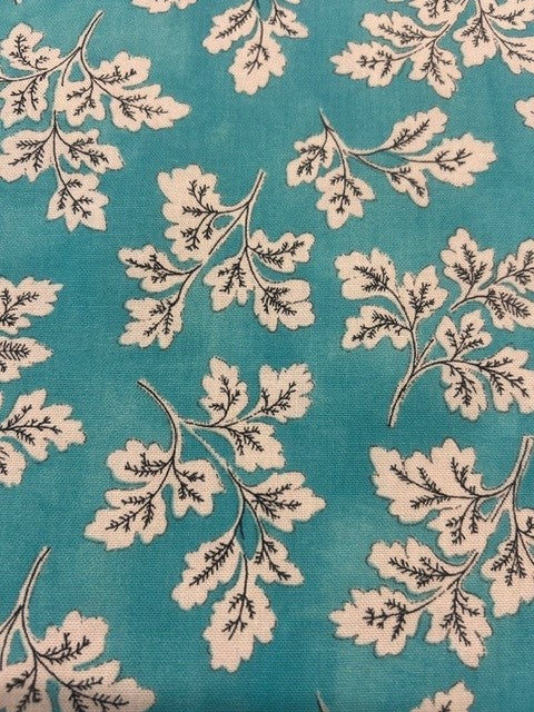 Designers Guild - Meadow Leaf Aqua - 100% Cotton - 138cm