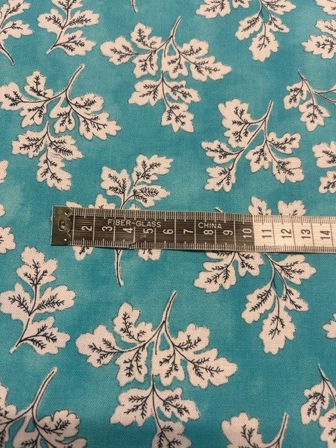 Designers Guild - Meadow Leaf Aqua - 100% Cotton - 138cm