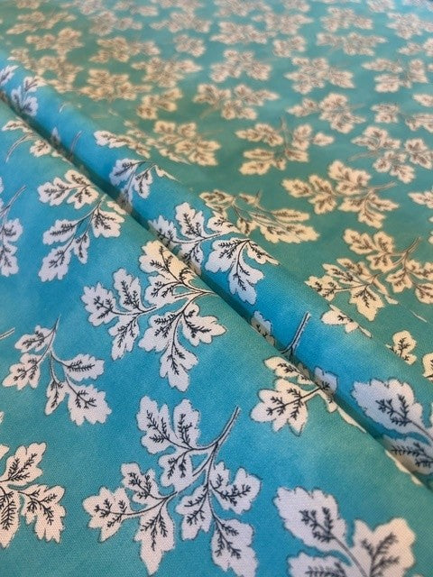 Designers Guild - Meadow Leaf Aqua - 100% Cotton - 138cm