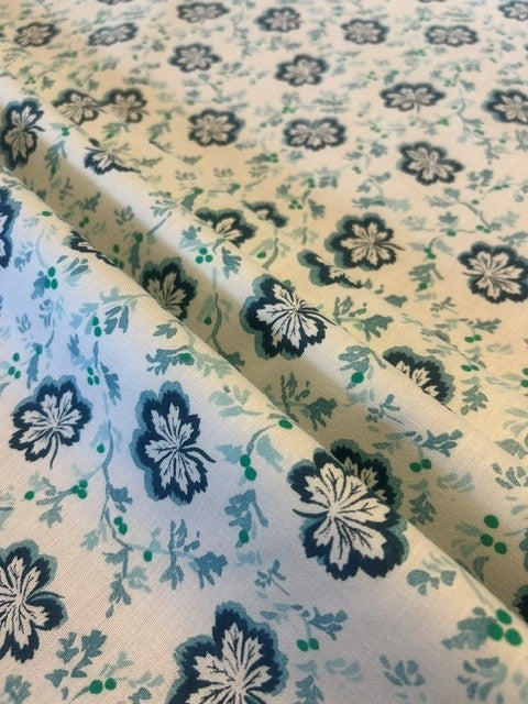 Desginers Guild - Camomile Teal - 100% Cotton - 138cm