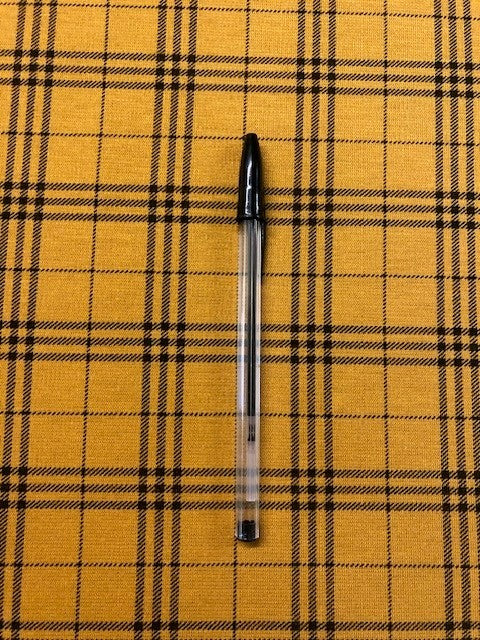 Mustard & Black Tartan Fabric
