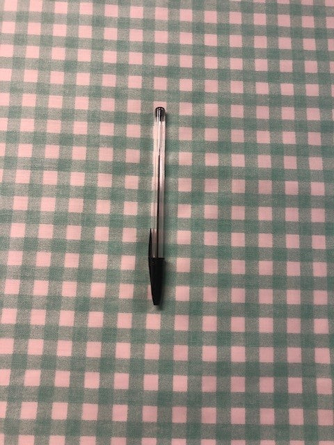 Mint Green & White Check Cotton – Lightweight Dressmaking Fabric