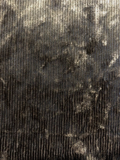 Mink Brown/Grey Ribbed Velvet – Luxurious Stretch Fabric for Stylish, Modern Garments