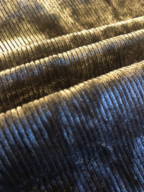 Mink Brown/Grey Ribbed Velvet – Luxurious Stretch Fabric for Stylish, Modern Garments
