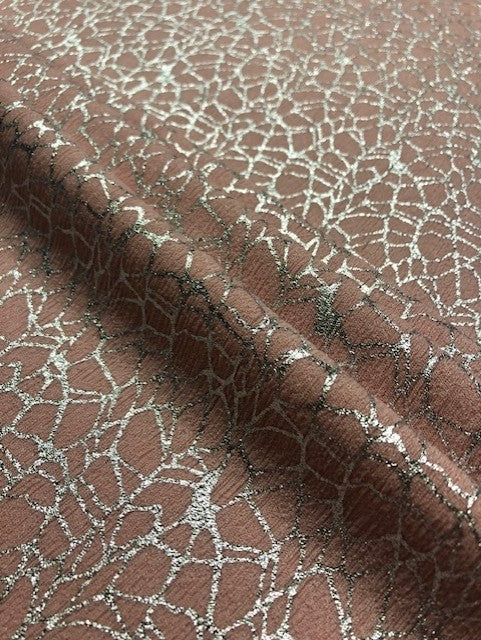 Pink Metallic Crackle Crinkle Fabric – Shimmering Texture for Standout Designs