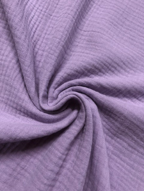 Dusky Lilac 100% Cotton Seersucker Fabric – 134 cm