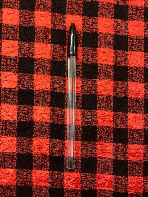 Bold lumberjack-style crinkle check fabric, 140cm wide.