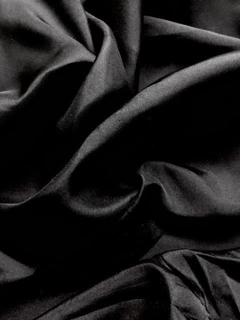 Black Matte Satin – 100% Silk