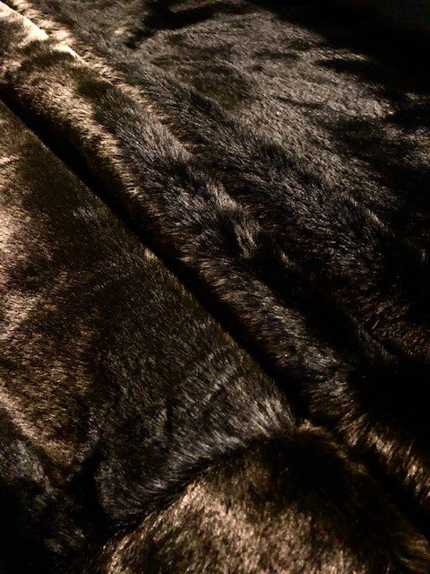 Black Lux Faux Fur – 155cm Wide