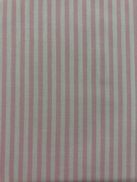 Pink Candy Stripe Cotton Fabric – 148 cm Wide, Lightweight Blend for Garments & Crafts