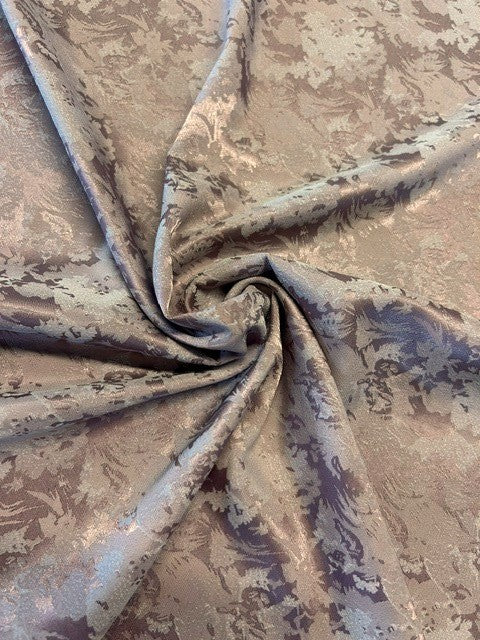 Rose Pink Abstract Jacquard - 100% Polyester - 154cms