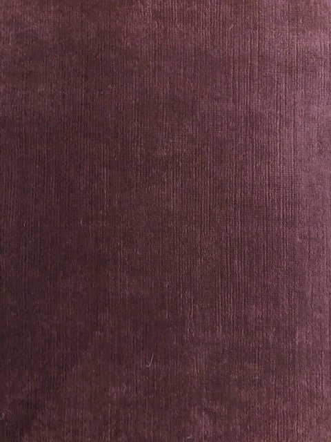 Claret Short Pile Two Tone Ribbed Velvet Furnishing