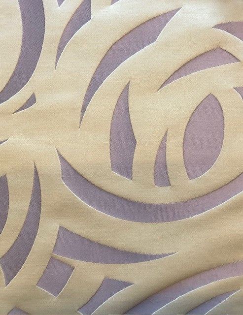 Mauve Swirl Jacquard Furnishing Fabric – Textured Elegant Interior Fabric