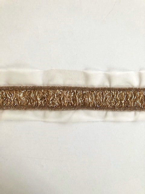 Gold Loose Beaded Trim 5cm Wide • Amothreads