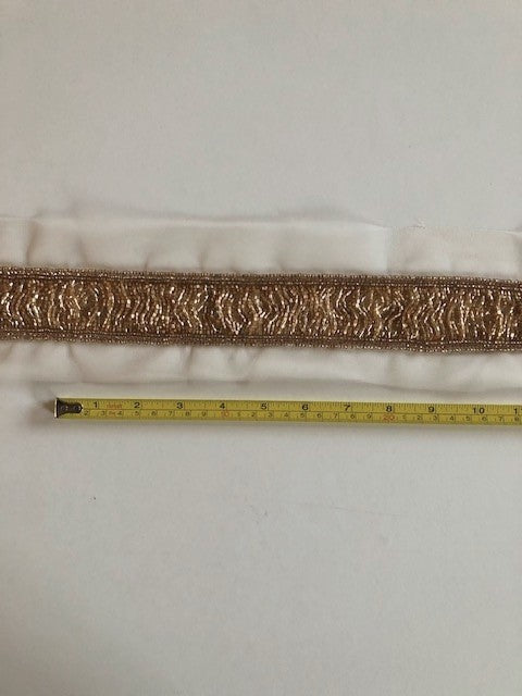 Gold Loose Beaded Trim 5cm Wide