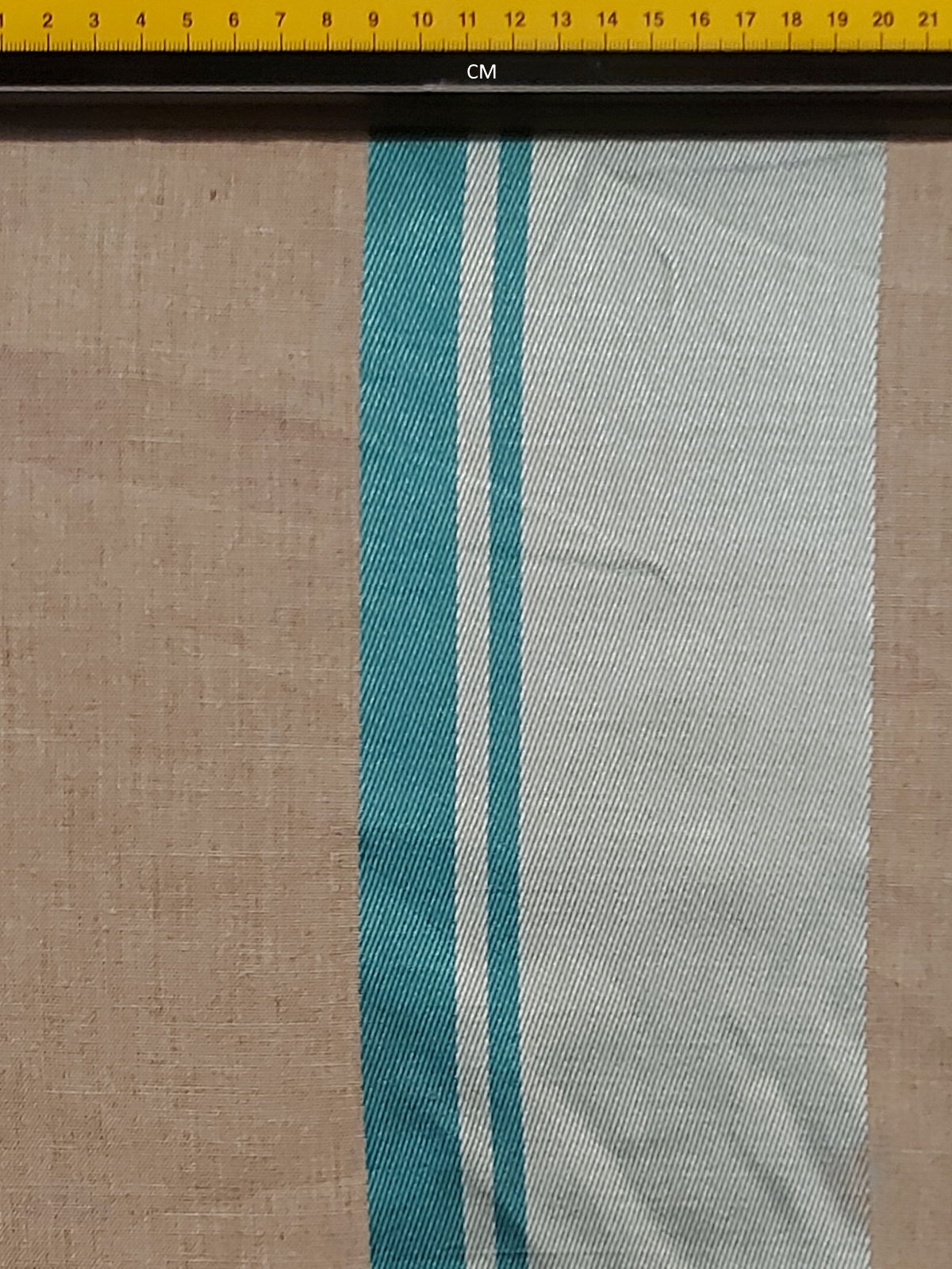 Seagrass Sheen Stripe on Linen/Viscose. "Poetica - Lavrier"