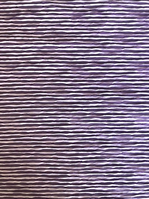 Purple Dashed Crinkle Stripe Fabric – Top Weight with Stretch