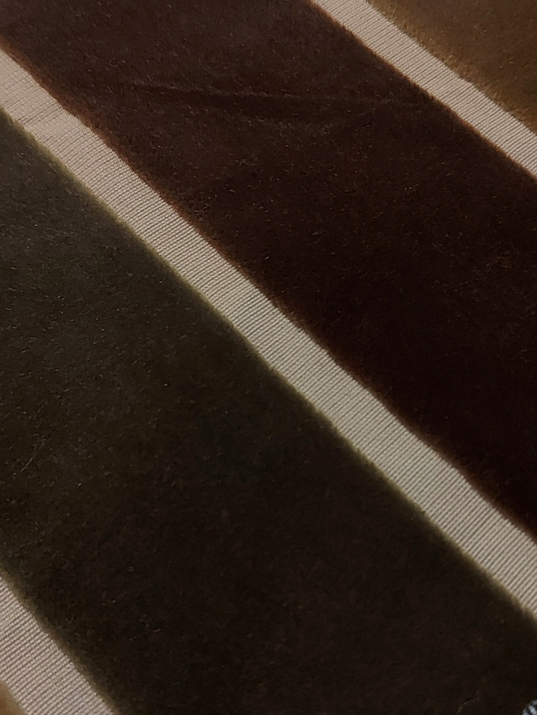 Chestnut, Beige & Olive Velvet Stripe Fabric – Luxury Upholstery & Interior Fabric