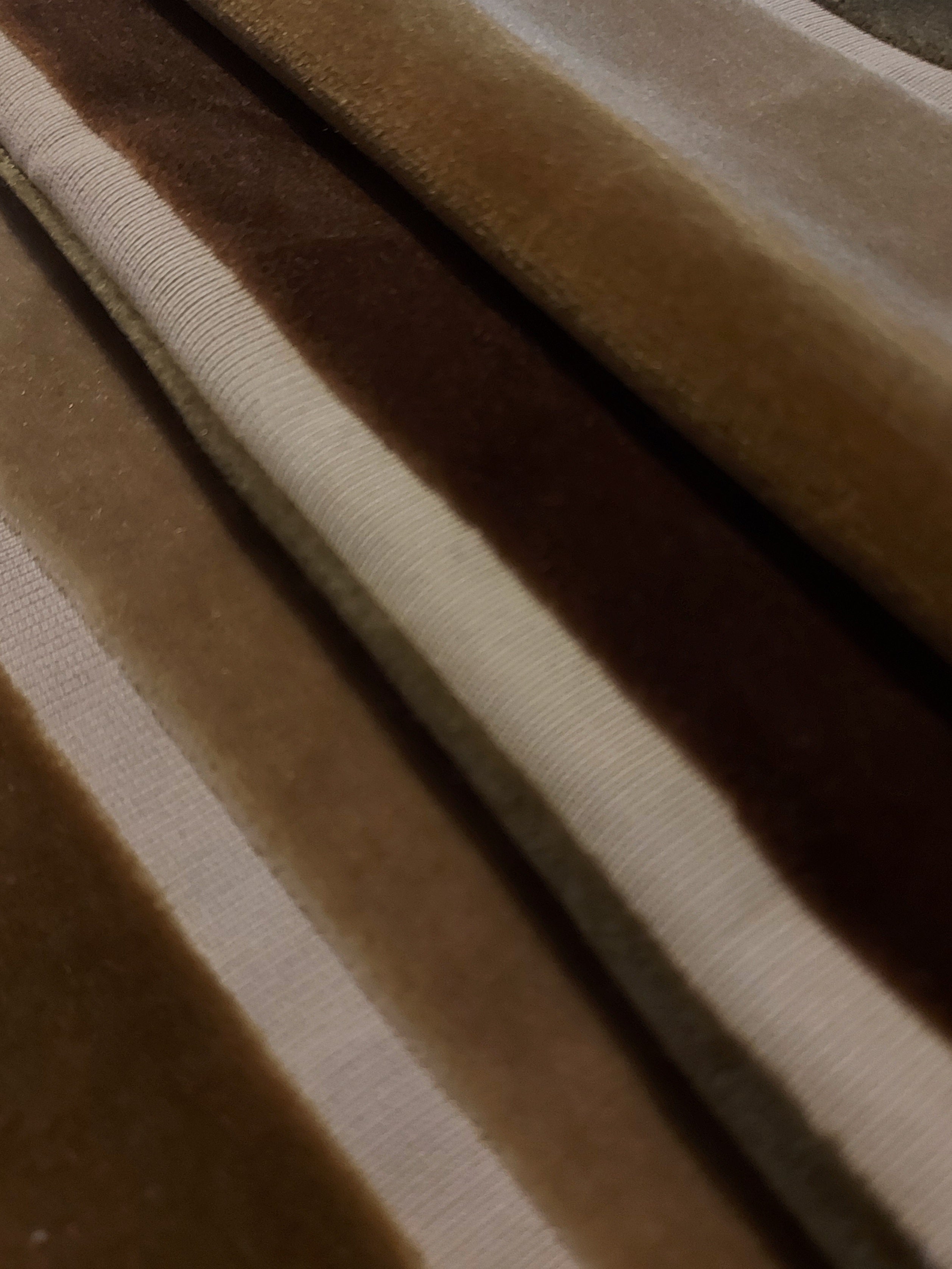 Chestnut/Beige/Olive Velvet Stripe