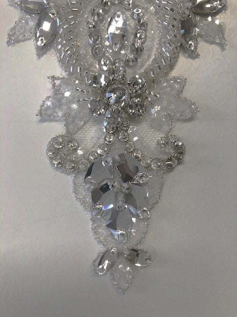 25cm Long Crystal Applique