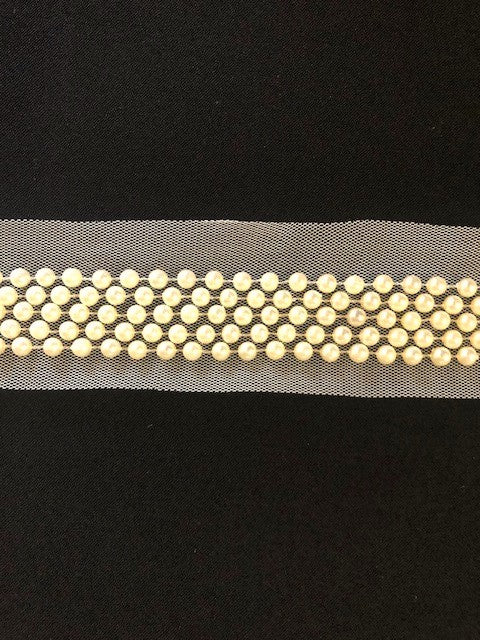 Champagne Pearl Trim 3cm Wide