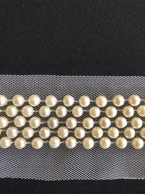 Champagne Pearl Trim 3cm Wide