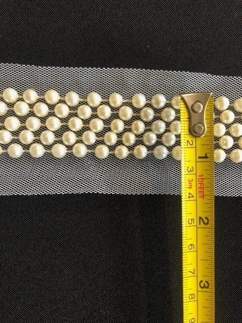 Champagne Pearl Trim 3cm Wide