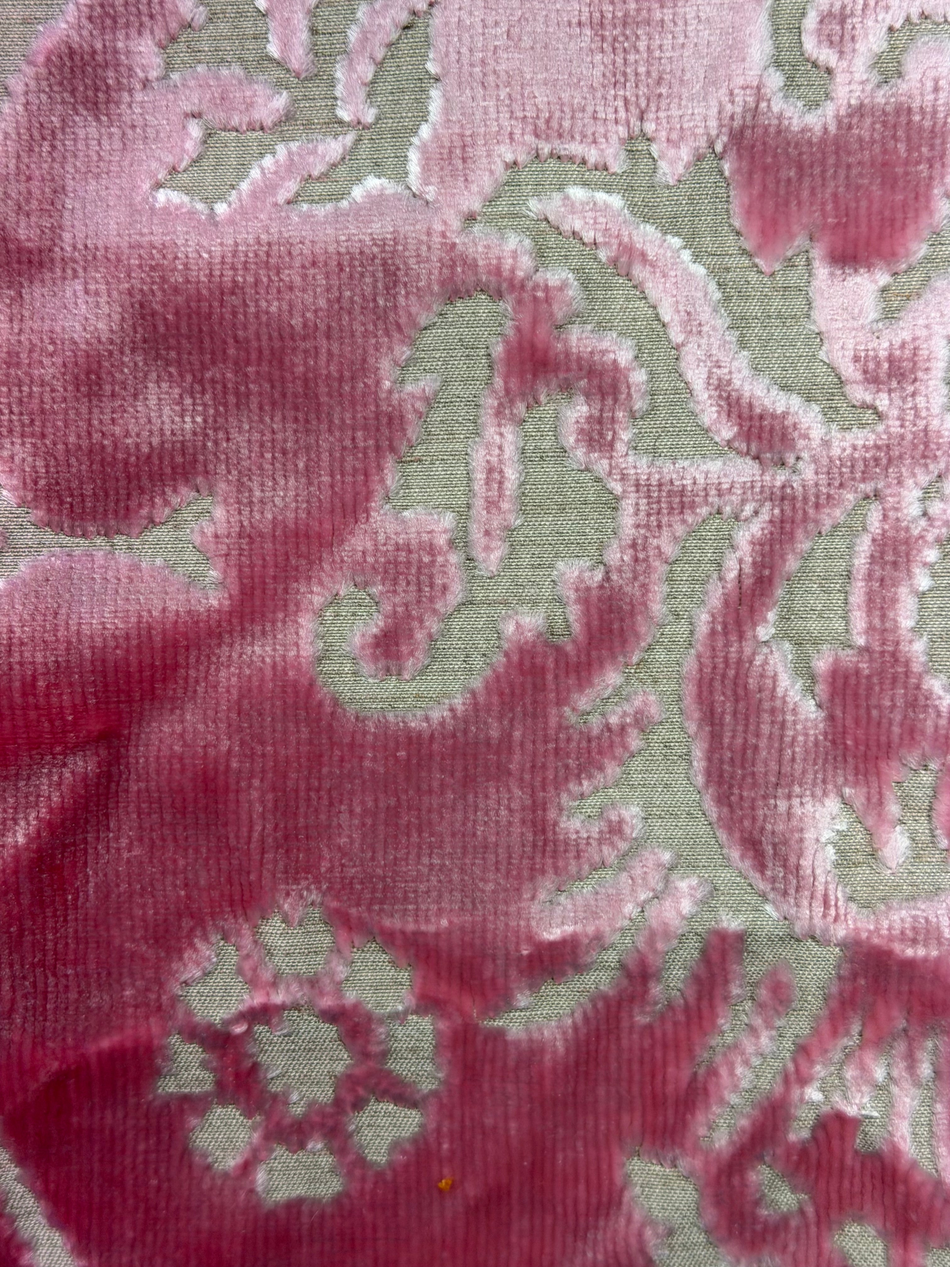 Pink Designers Guild Polonaise Jacquard Velvet Fabric – 140cm Wide