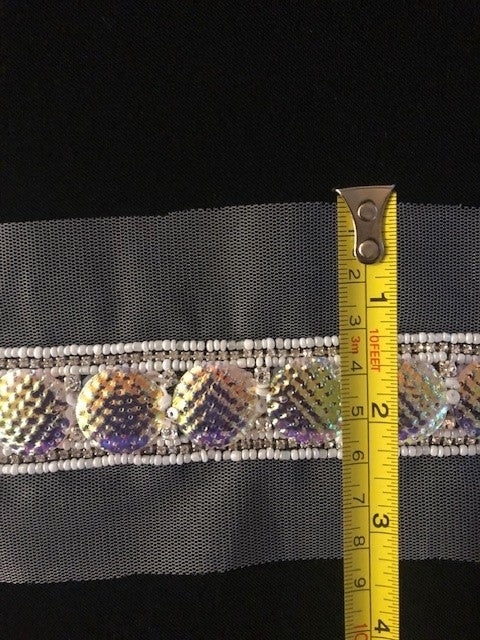 Irridescent & Pearl Trim 3cm wide