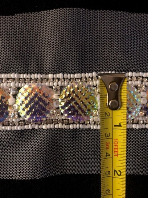Irridescent & Pearl Trim 3cm wide