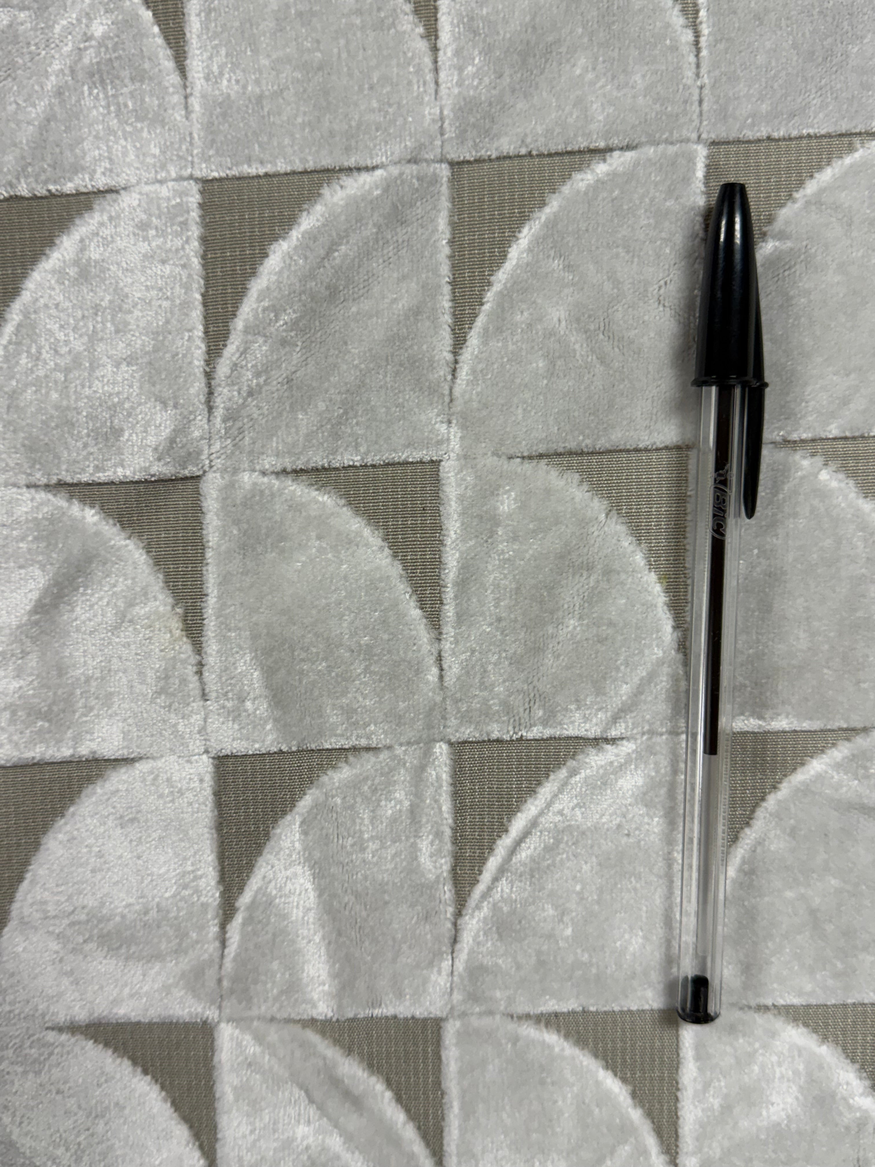 Contemporary Geometric Velvet Upholstery Fabric – 144cm Wide
