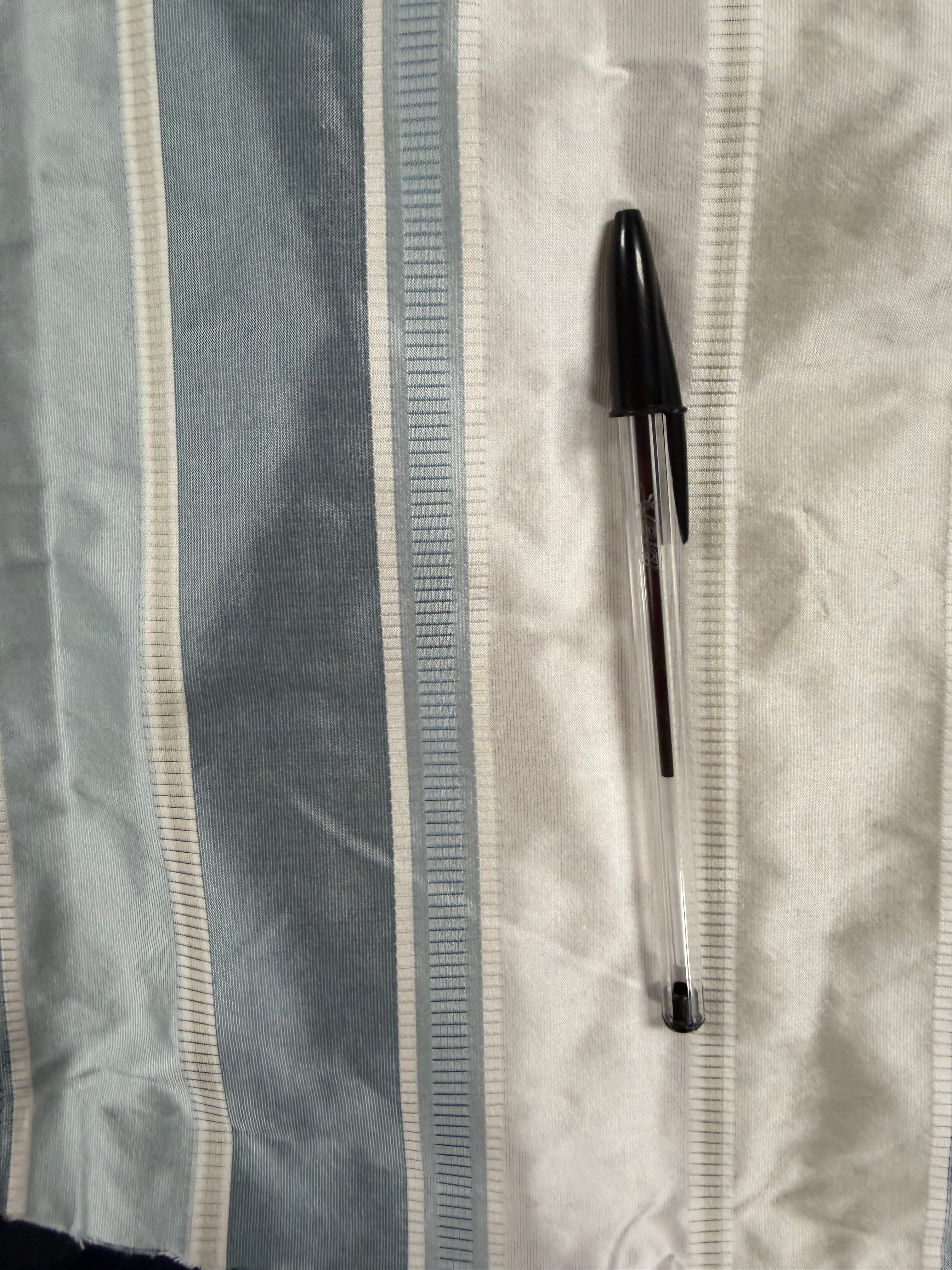 Silk Striped Fabric for Furnishing – Duck Egg & Cream – 140cm Wide