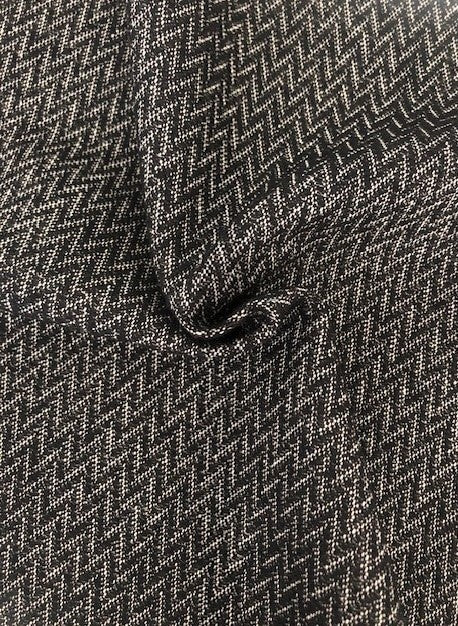Dark Grey Chevron With One Way Stretch