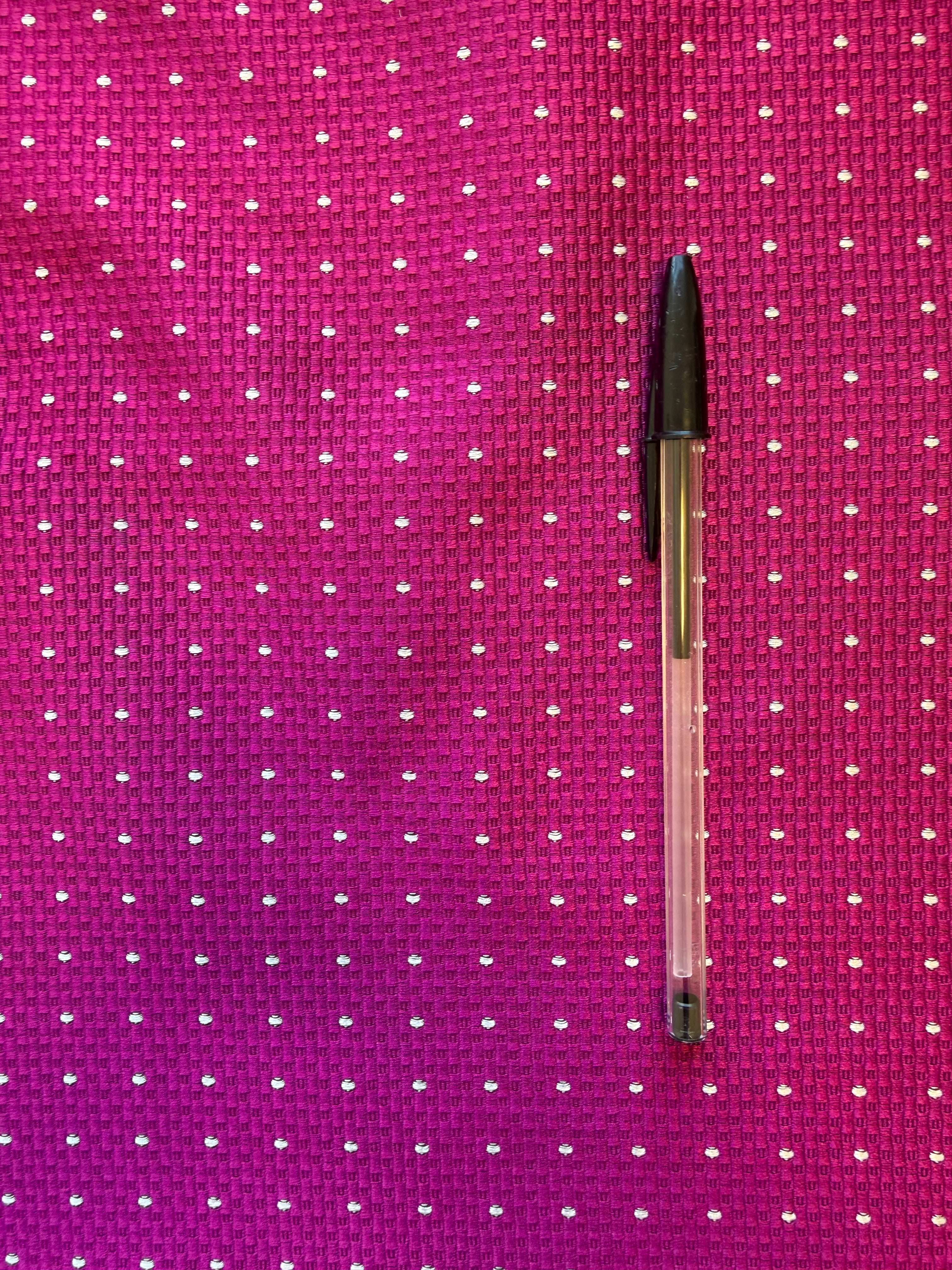 Pink Textured Woven Fabric with White Spot – 130 cm Wide