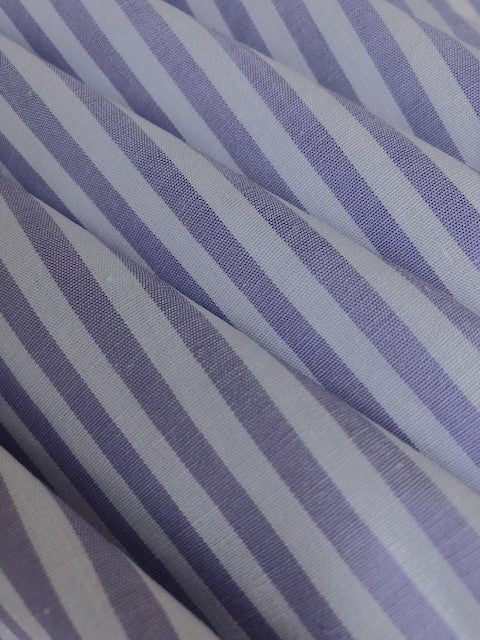 Mauve Woven Stripe Shirting Weight. Stripes Run Across The Fabric