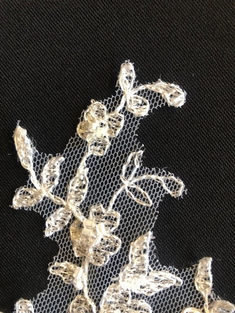 Ivory Beaded Applique
