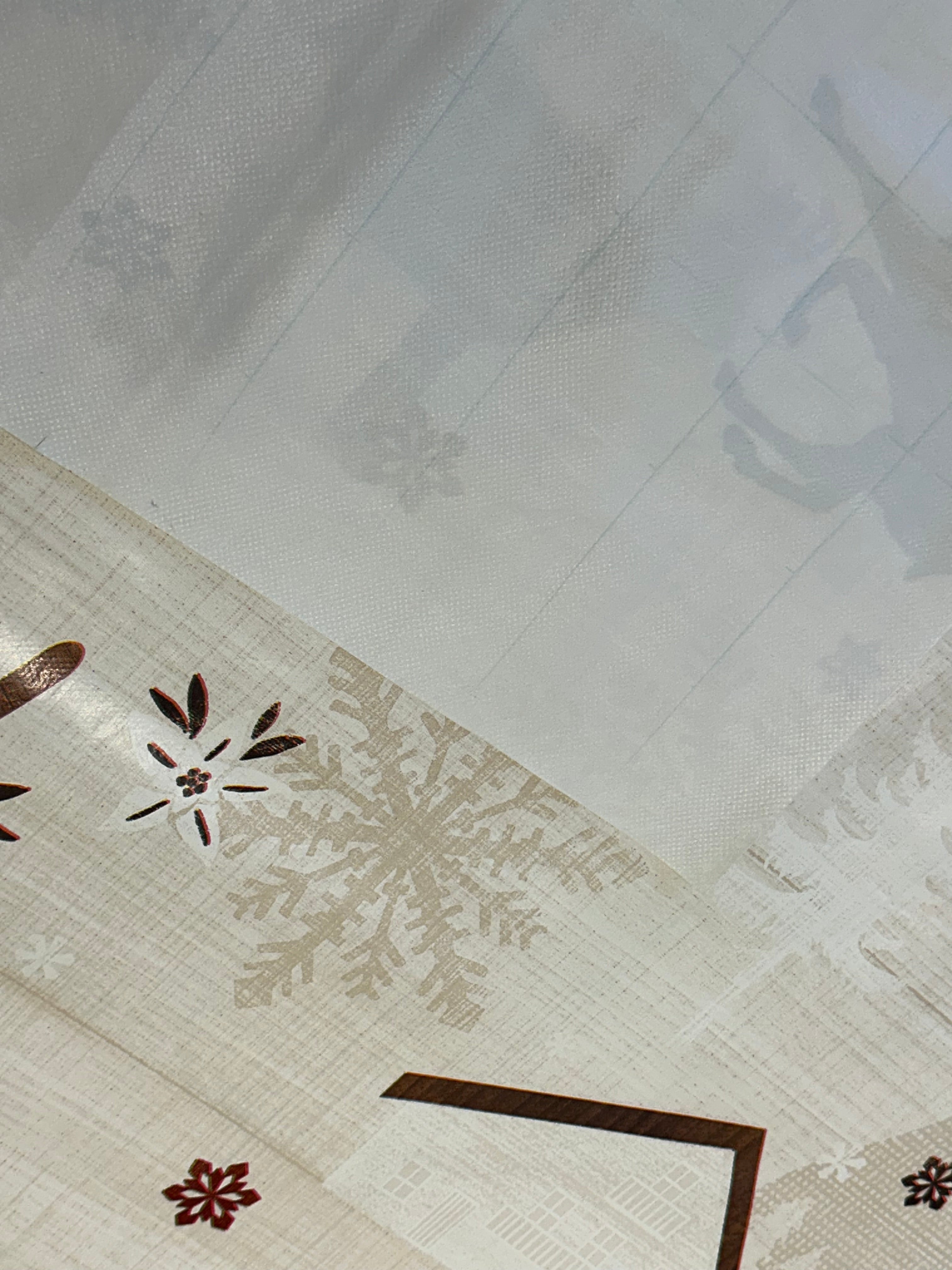 Festive Christmas PVC Tablecloth – Deer & Winter Motifs, 140 cm Wide - CM4