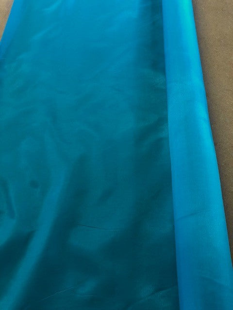 Turquoise Taffeta Lining. 60g/m2, 100% Polyester. Roll Size - 5m