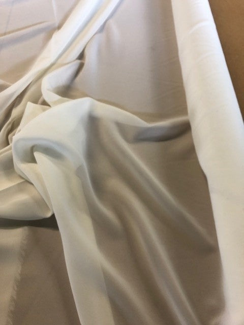 Ivory Heavy Chiffon/georgette. 90g/m2, 100% Polyester. Roll Size: 3.5m