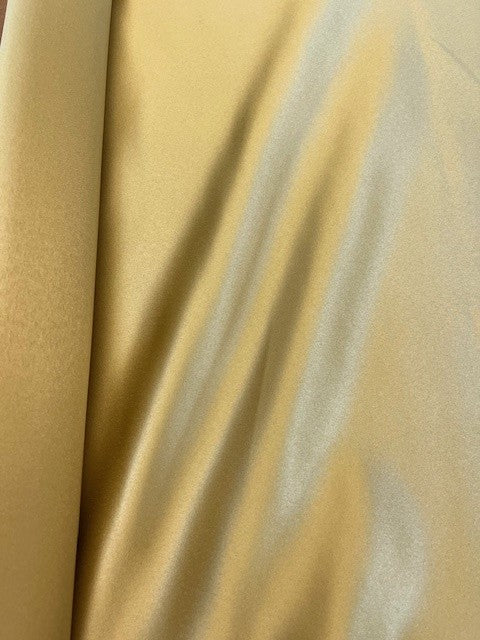 Gold Non Snag Matt Duchess Satin. 190g/m2, 100% Polyester. Roll Size: 3m