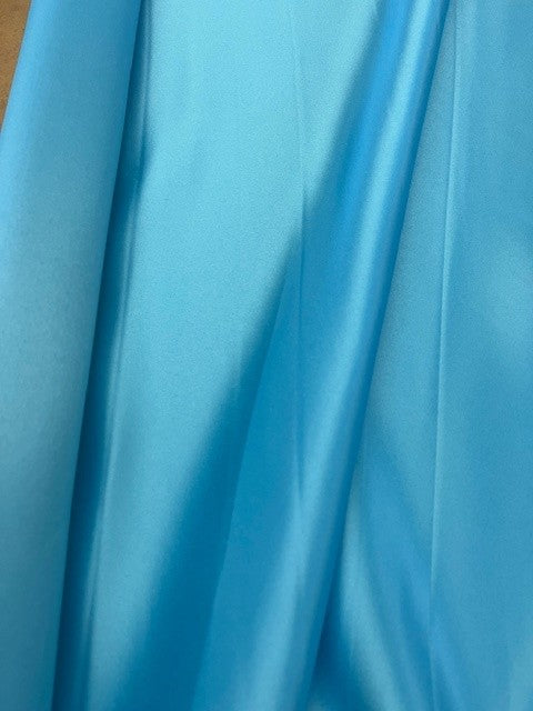 Turquoise Non Snag Matt Satin. 190g/m2, 100% Polyester. Roll Size: 2.3m