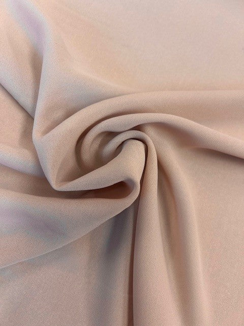 Lightweight Polyester Crepe Fabric – Mink Roll Size: 3m