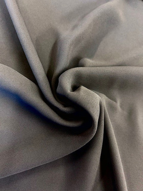 Lightweight Polyester Crepe Fabric – Grey Roll Size: 1m