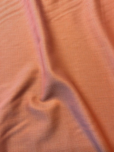 Orange Mini Diamond Cotton Shirting. 100% Cotton, 130g/m2, 145cm Wide. Roll Size: 2.7m