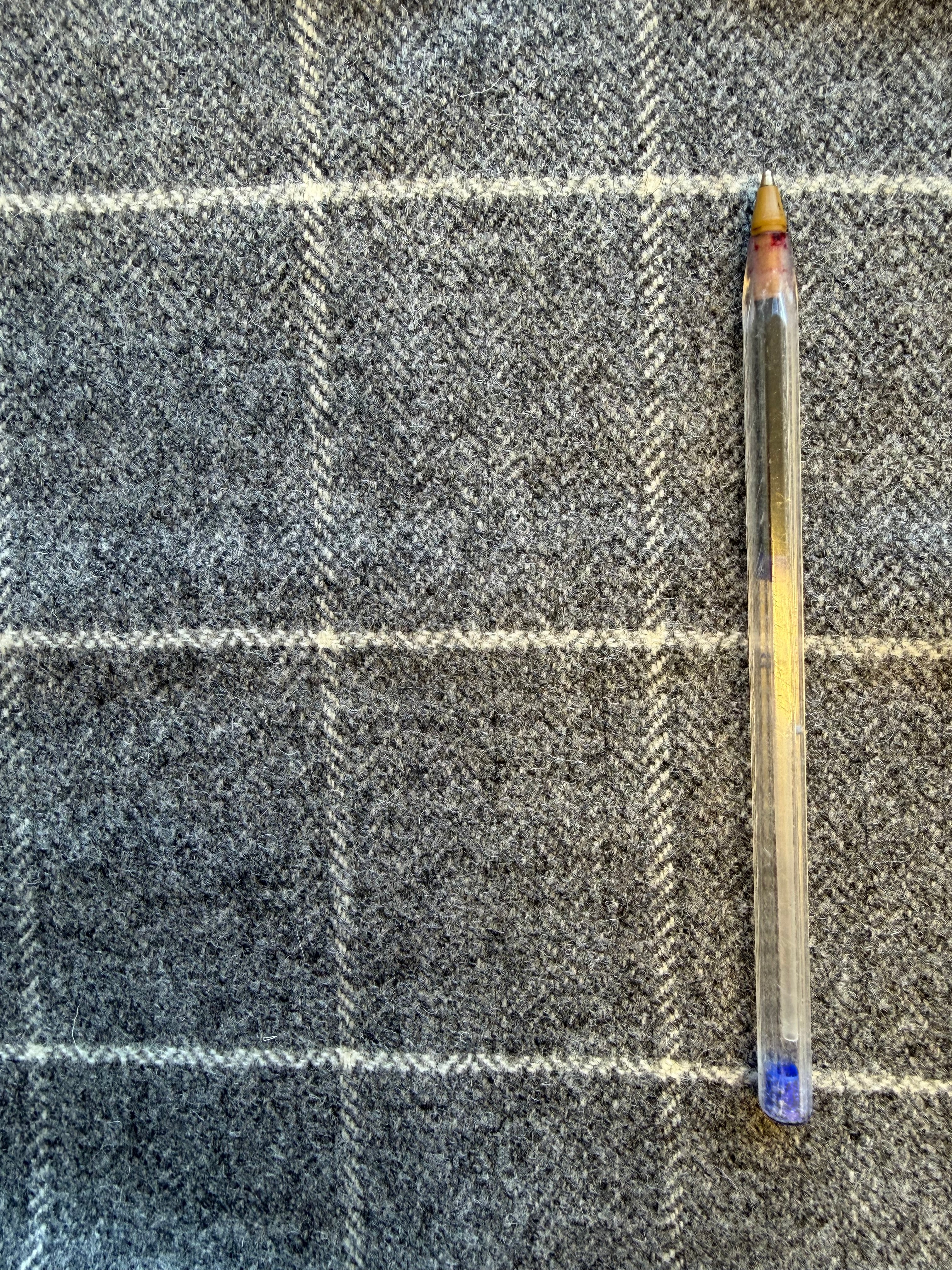 Grey with Chalk Wool Tweed