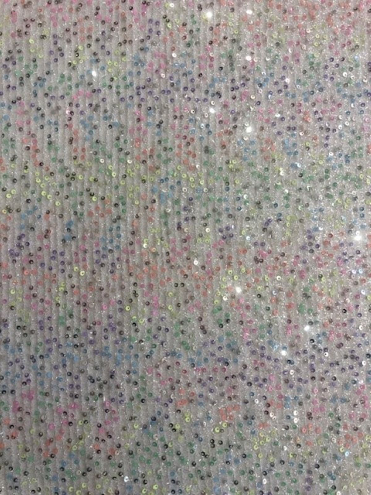 Multi Coloured Sequin on Tulle