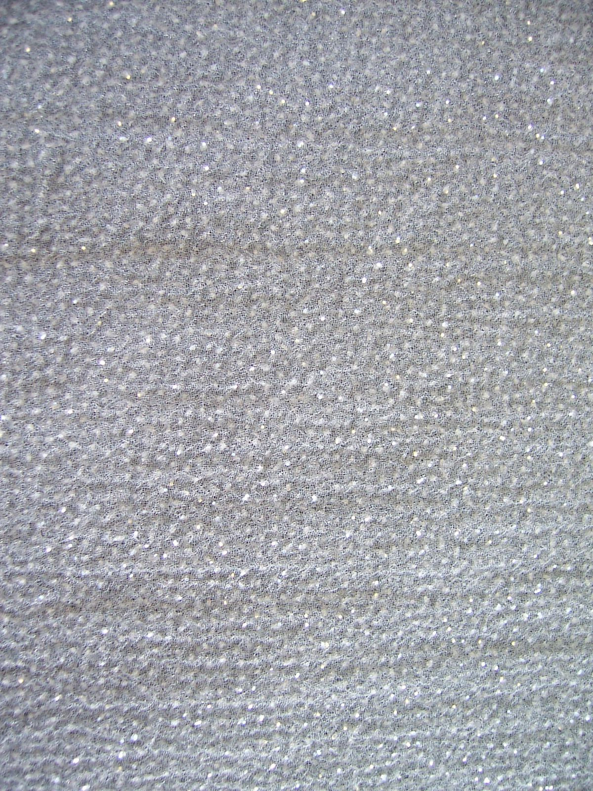 Ivory Glitter on Crinkle Organza