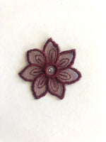 Embroidery with single Swarovski Crystal - Multiple Colours - Deadstock fabric on AmoThreads