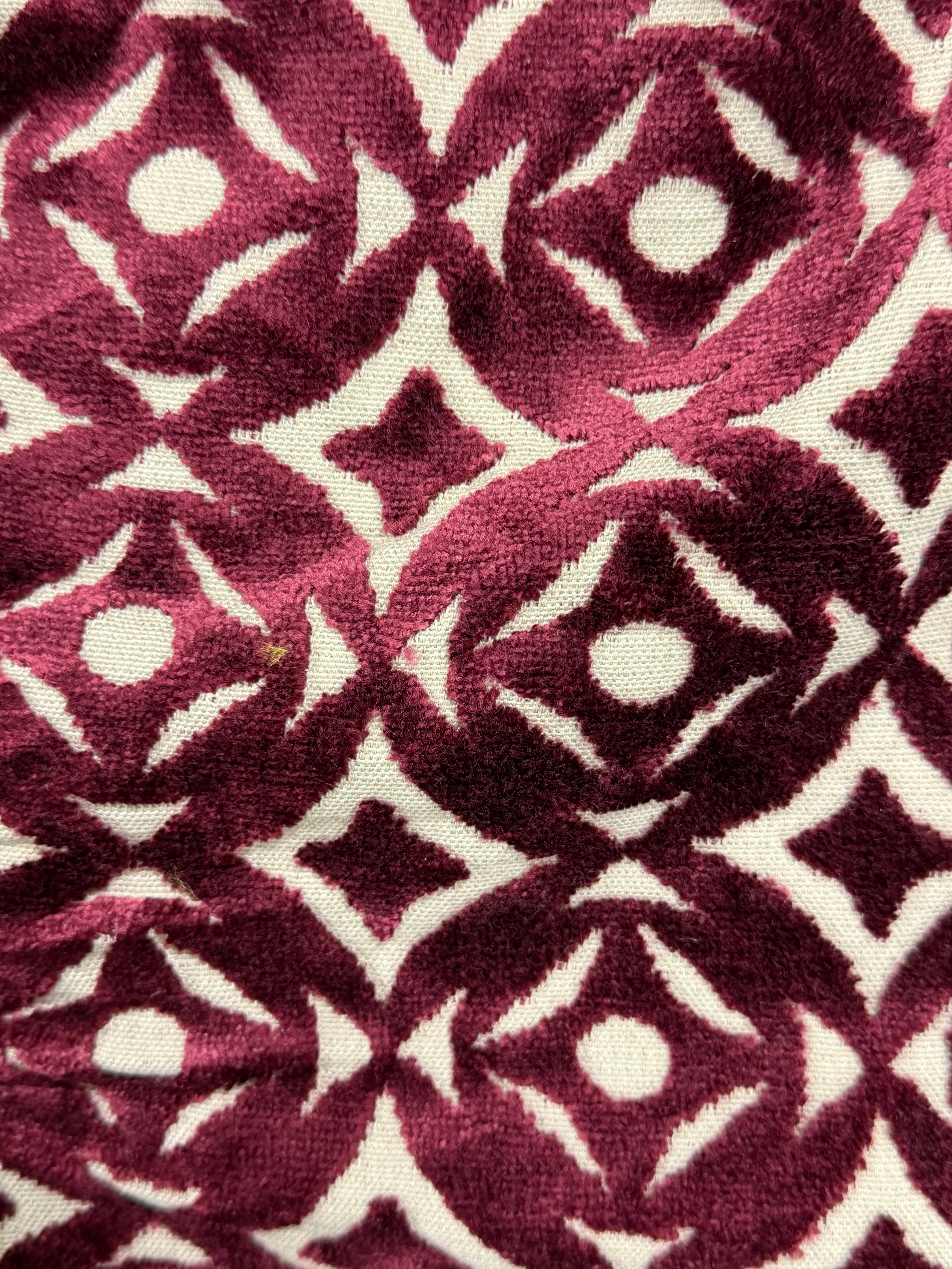 Designers Guild Geometric Cut Velvet Fabric – Luxury Curtains & Upholstery – 140cm Wide